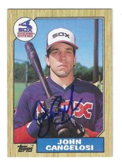 Autographed JOHN CANGELOSI Chicago White Sox 1987 Topps Card
