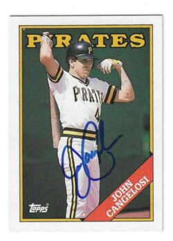 Autographed JOHN CANGELOSI Pittsburgh Pirates 1988 Topps Card