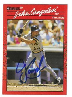 Autographed JOHN CANGELOSI Pittsburgh Pirates 1990 Donruss Card