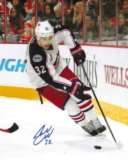 Autographed ADAM CRACKNELL 8X10 Columbus Blue Jackets Photo