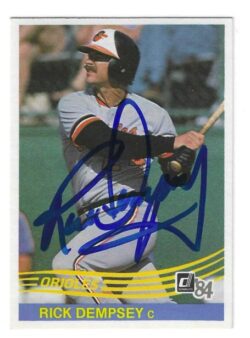 Autographed RICK DEMPSEY Baltimore Orioles 1984 Donruss Card