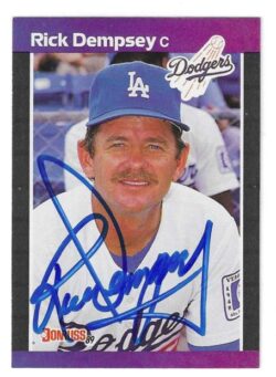 Autographed RICK DEMPSEY Los Angeles Dodgers 1989 Donruss Card