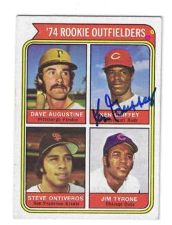 Autographed KEN GRIFFEY Cincinnati Reds 1974 Topps Card