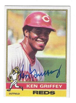 Autographed KEN GRIFFEY Cincinnati Reds 1976 Topps Card