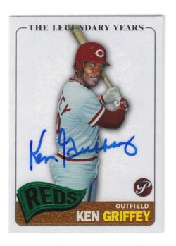 Autographed KEN GRIFFEY Cincinnati Reds 2005 Topps Pristine Card