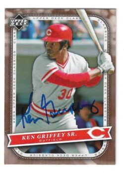 Autographed KEN GRIFFEY Cincinnati Reds 2005 Upper Deck Classics Card