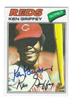 Autographed KEN GRIFFEY Cincinnati Reds 1977 Topps Card