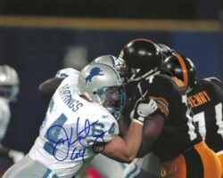 Autographed JEFF HARTINGS 8X10 Detroit Lions Photo