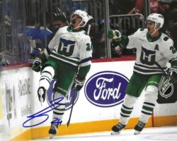 Autographed SETH JARVIS 8X10 Carolina Hurricanes Whalers photo