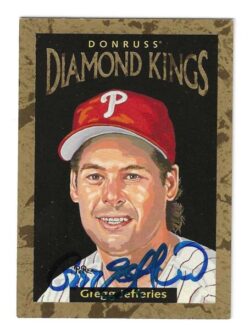 Autographed GREGG JEFFERIES Philadelphia Phillies 1996 Donruss Diamond King Card