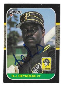 Autographed R.J. REYNOLDS Pittsburgh Pirates 1987 Donruss Card