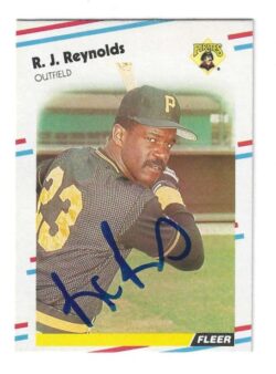 Autographed R.J. REYNOLDS Pittsburgh Pirates 1988 Fleer Card