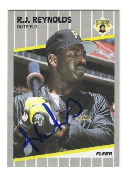 Autographed R.J. REYNOLDS Pittsburgh Pirates 1989 Fleer Card