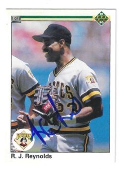 Autographed R.J. REYNOLDS Pittsburgh Pirates 1990 Upper Deck Card