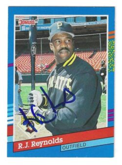 Autographed R.J. REYNOLDS Pittsburgh Pirates 1991 Donruss Card