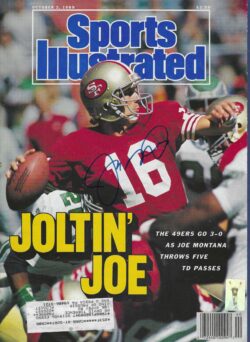 Autographed JOE MONTANA 49ers Chiefs Sports Illustrated 10/2/1989