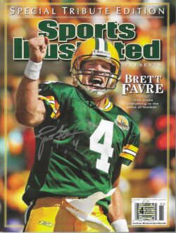 Autographed BRETT FAVRE Green Bay Packers Sports Illustrated 3/12/2008