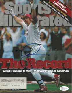 Autographed MARK McGWIRE St. Louis Cardinals Sports Illustrated 9/14/1998 JSA