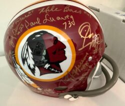 Autographed by 15 Washington Redskins Full-Size Replica Football Helmet