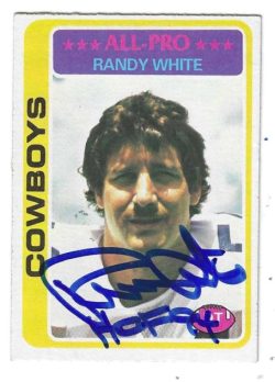 Autographed RANDY WHITE Dallas Cowboys 1978 Topps Card #60