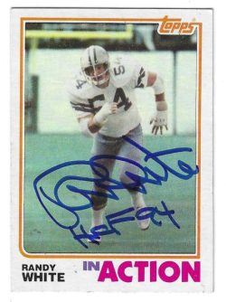 Autographed RANDY WHITE Dallas Cowboys 1982 Topps Card #332