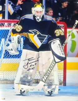 Autographed Tom Barrasso "HOF 2023" Pittsburgh Penguins 16x20 photo JSA