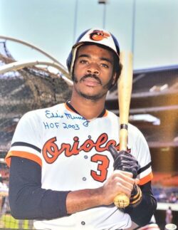 AUTOGRAPHED EDDIE MURRAY "HOF 2003" 16x20 Baltimore Orioles Photo JSA