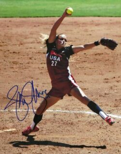 Autographed JENNIE FINCH 8x10 USA Softball Photo