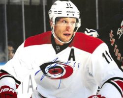 AUTOGRAPHED JORDAN STAAL 8X10 Carolina Hurricanes Photo