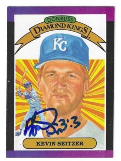 Autographed KEVIN SEITZER Kansas City Royals 1989 Donruss Diamond King