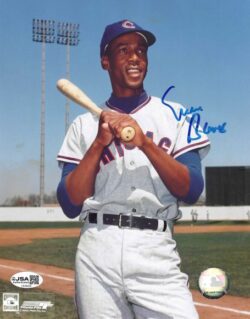 Autographed ERNIE BANKS 8x10 Chicago Cubs photo JSA
