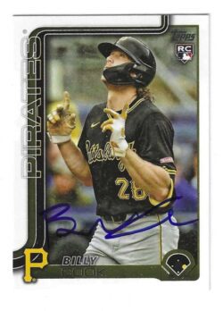 Autographed BILLY COOK Pittsburgh Pirates 2025 Topps Card