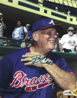 Autographed BOBBY COX 8X10 Atlanta Braves Photo JSA