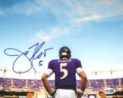 Autographed JOE FLACCO 8x10 Baltimore Ravens Photo with JSA COA