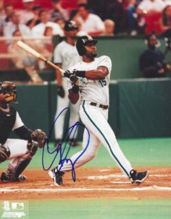 AUTOGRAPHED CLIFF FLOYD 8X10 Florida Marlins Photo