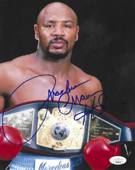 Marvin Hagler Autographed Memorabilia | Signed Photo, Jersey