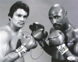Autographed MARVELOUS MARVIN HAGLER 8X10 Boxing Photo JSA COA