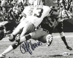 Autographed CLIFF HARRIS 8x10 Dallas Cowboys Photo JSA