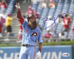 AUTOGRAPHED BRANDON MARSH Philadelphia Phillies 8x10 Photo JSA