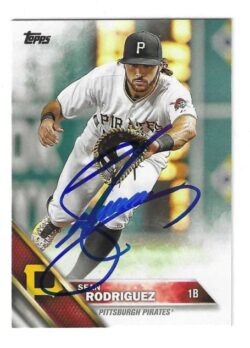 Autographed SEAN RODRIGUEZ Pittsburgh Pirates 2016 Topps Card