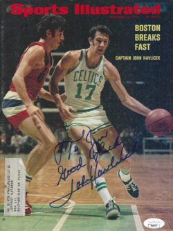 Autographed JOHN HAVLICEK Boston Celtics Sports Illustrated 11/13/1972 JSA