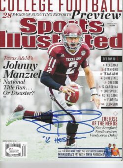 Autographed JOHNNY MANZIEL Texas A&M Aggies Sports Illustrated 8/19/2013 JSA