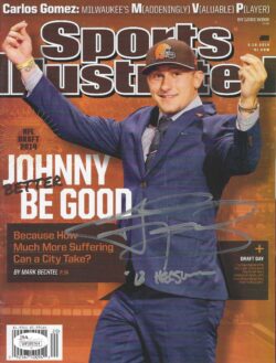 Autographed JOHNNY MANZIEL Texas A&M Aggies Sports Illustrated 5/19/2014 JSA
