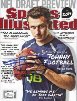 Autographed JOHNNY MANZIEL Texas A&M Aggies Sports Illustrated 5/5/2014 JSA