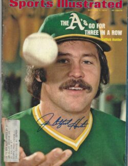 Autographed JIM "CATFISH" HUNTER Oakland A's Sports Illustrated 10/7/1974 JSA