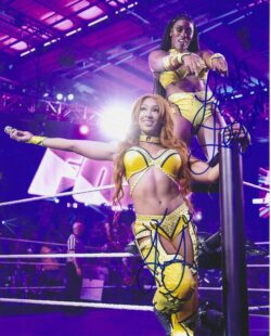 Autographed LASH LEGEND & JAKARA JACKSON WWE NXT AEW Wrestling 8x10 Photo
