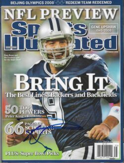 Autographed TONY ROMO DALLAS COWBOYS Sports Illustrated 9/1/2008 JSA