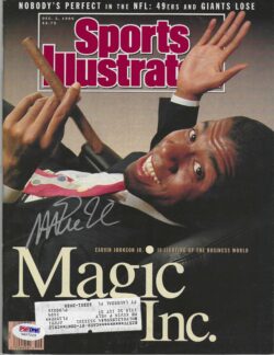 Autographed Magic Johnson Los Angeles Lakers Sports Illustrated Magazine 12/3/1990 PSA