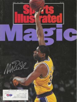 Autographed Magic Johnson Los Angeles Lakers Sports Illustrated Magazine 11/18/1991 PSA