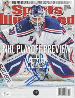 Signed HENRIK LUNDQVIST New York Rangers SI Sports Illustrated 4/16/2012